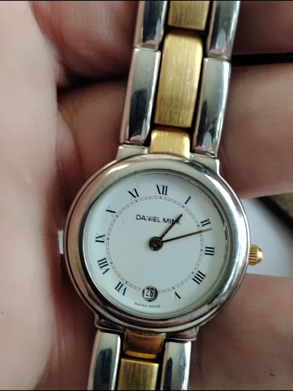 Two-Tone Women’s Classic Round Watch - White Dial